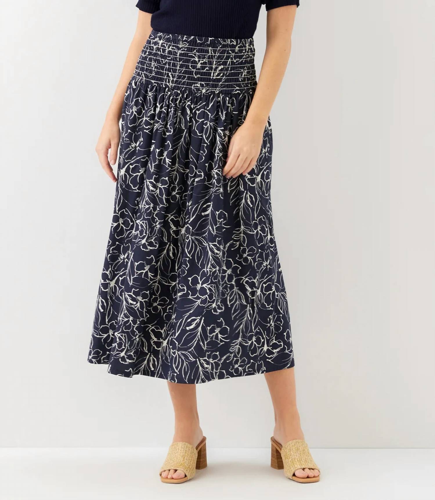 Karen Kane - Smocked Waist Midi Skirt