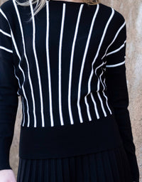 Marble - Ladies Vertical Striped Sweater