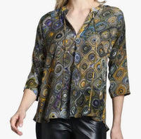 Apny - V-neck With Tassel Blouse