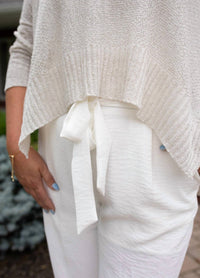 Hem & Thread - Easy Elegance Tie Waist Crop Pants