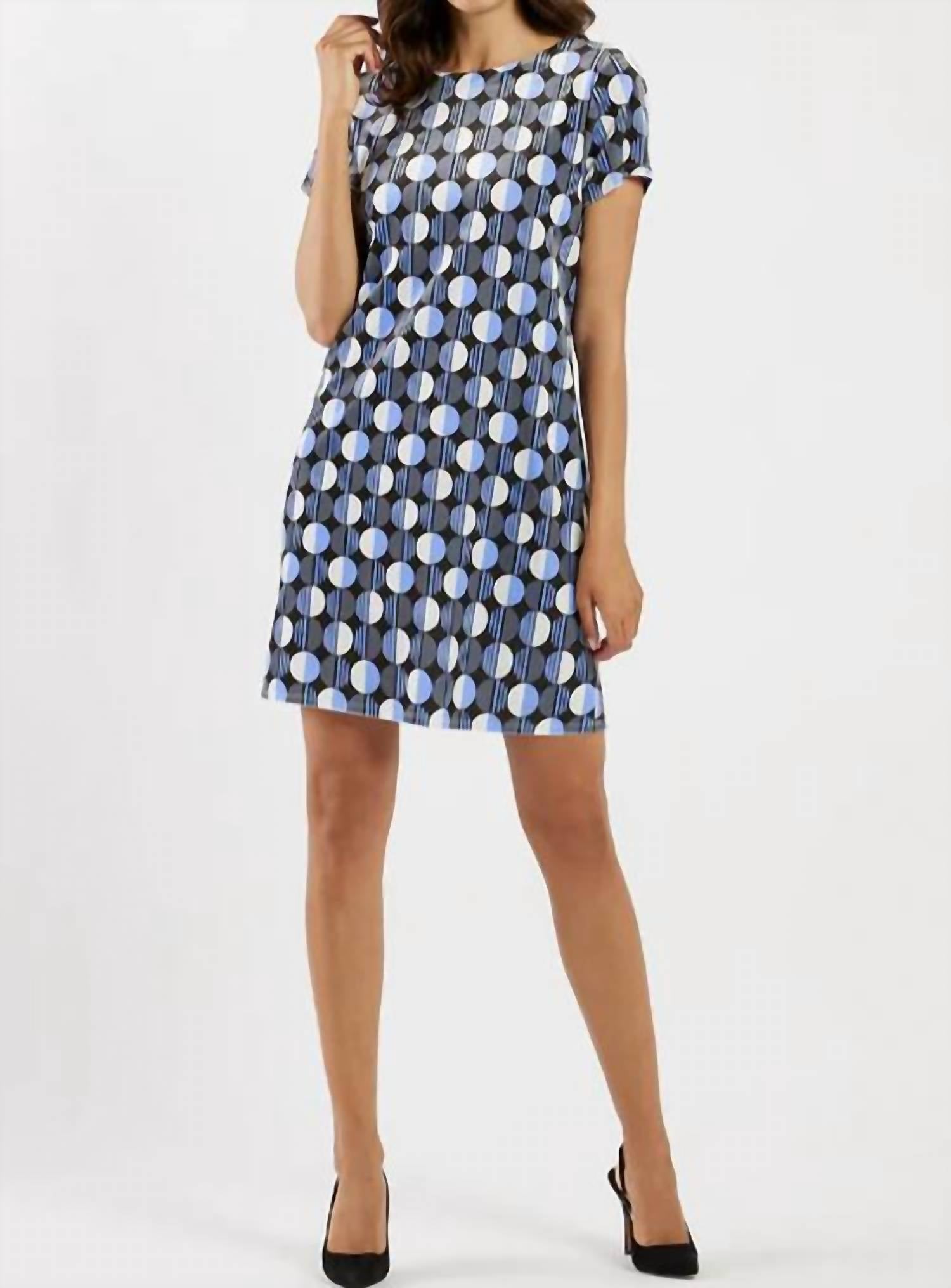 JUDE CONNALLY Ella Velvet Mini Dress in mod dot black - women's dress - detail view