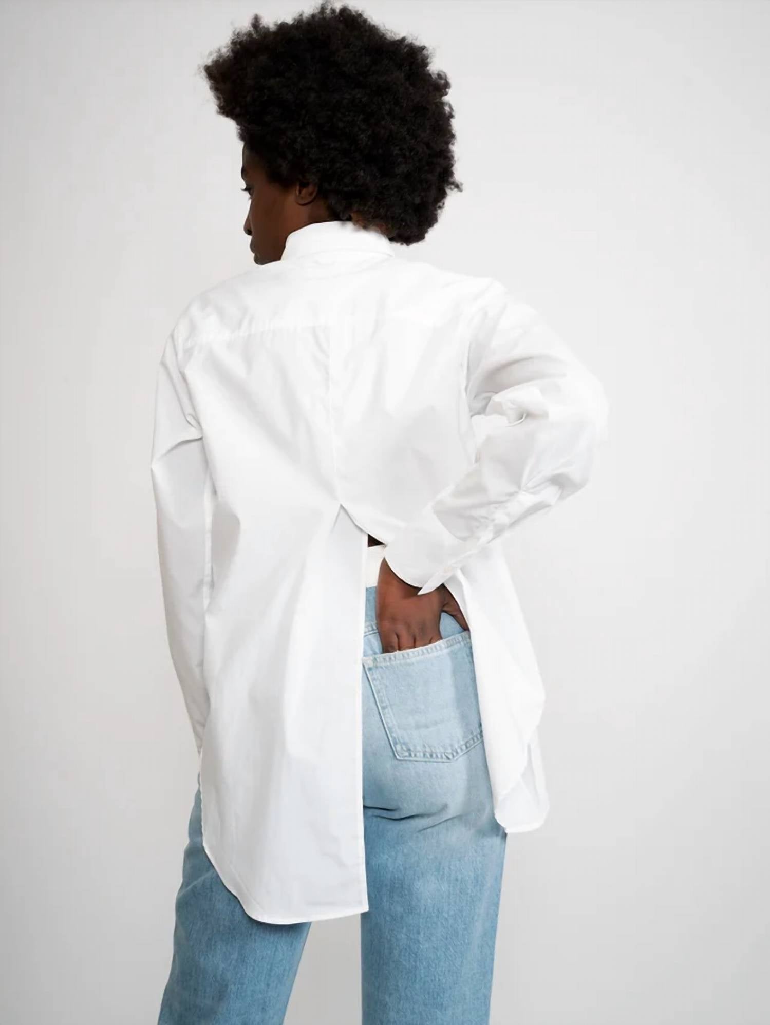 Closed - Back Spilt Button-Down Top
