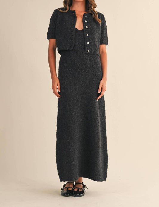 Klesis - Mary Cardigan And Sweater Maxi Dress Set