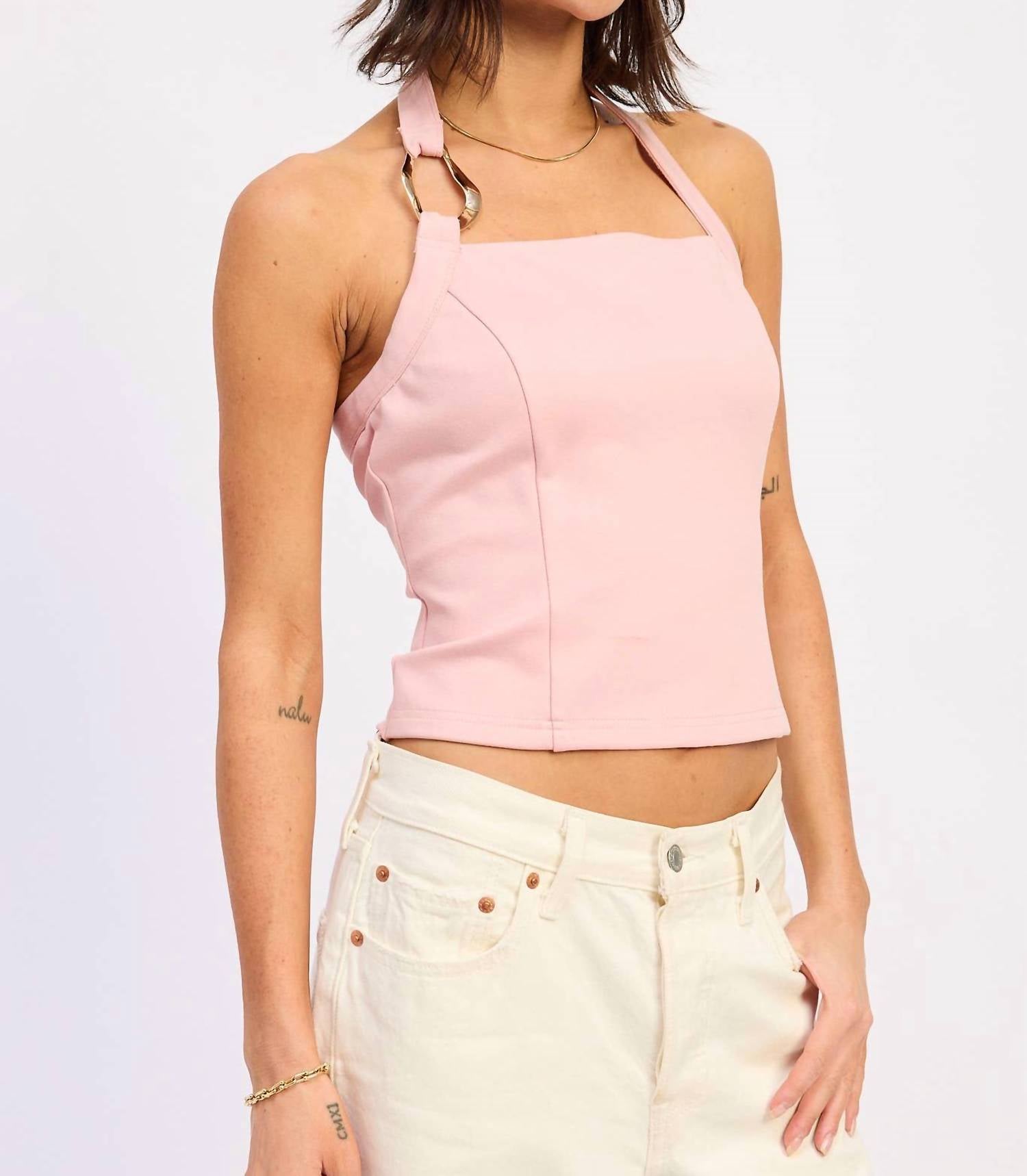 Emory Park - Penny Chain Link Halter Top