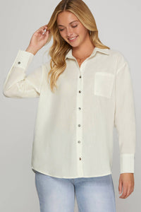She + Sky - Essential Button Down Shirt