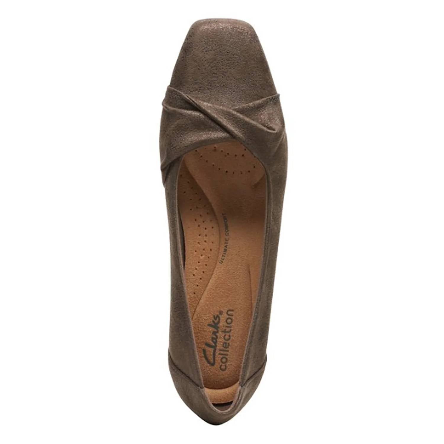 Clarks Women's Tilmont Dalia Ballet Flat in bronze metallic textile - women's flats - view 7