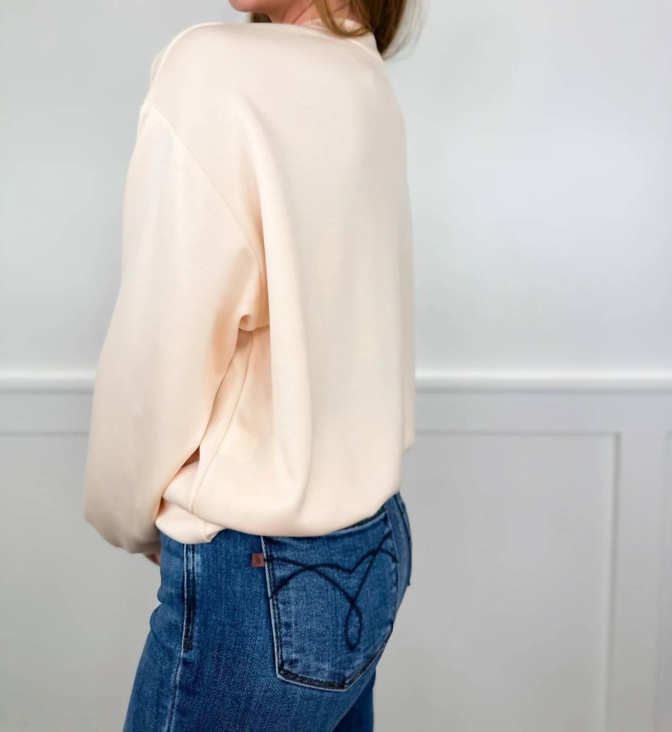 Davi & Dani - Ready To Blossom Rayon Blend Long Sleeve Top