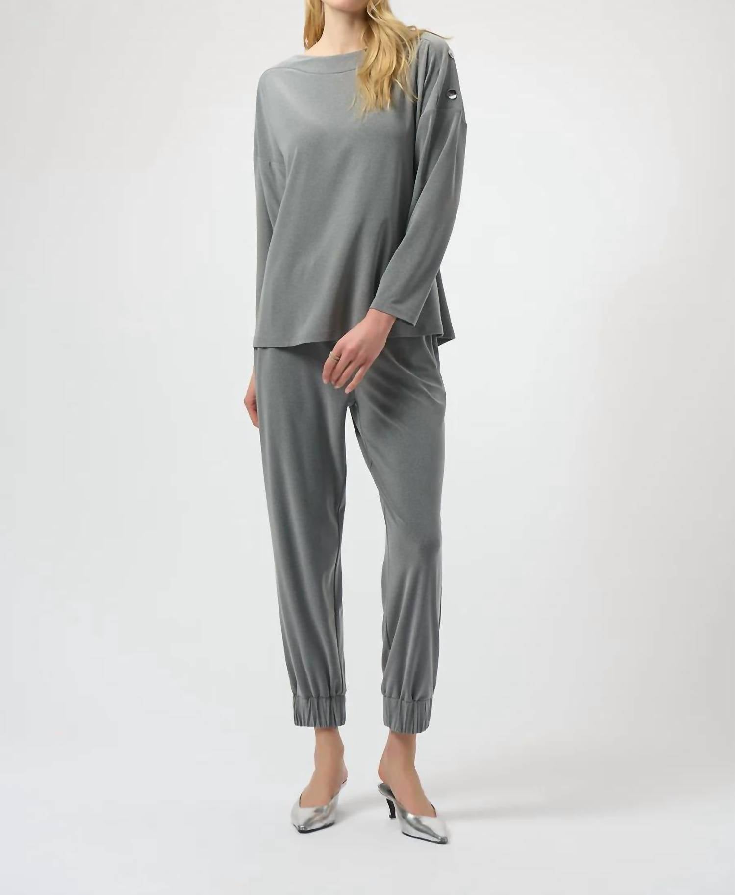 Joseph Ribkoff - Boat Neckline Long Sleeves Top