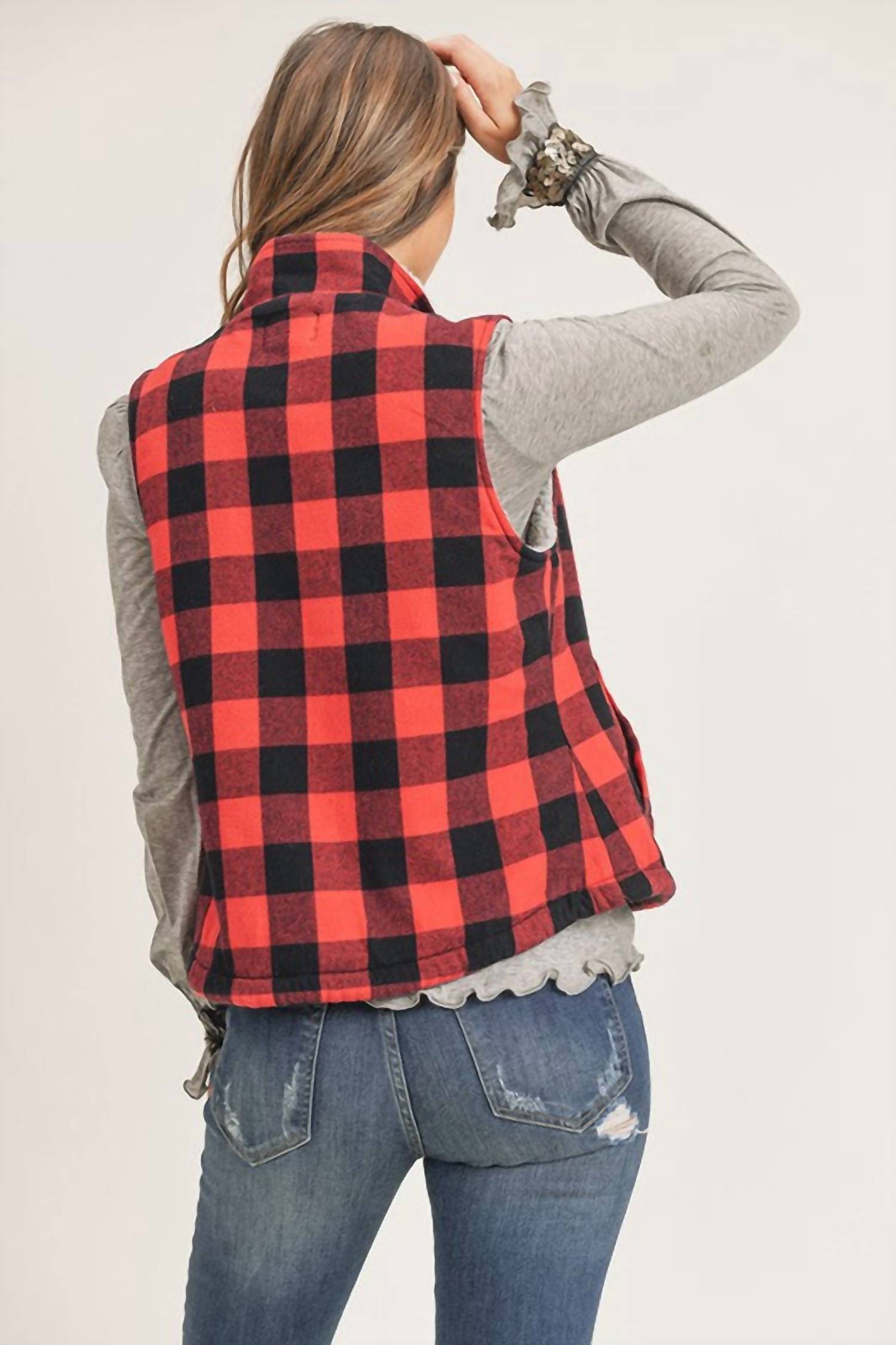 Risen - Checks Out Sherpa Vest