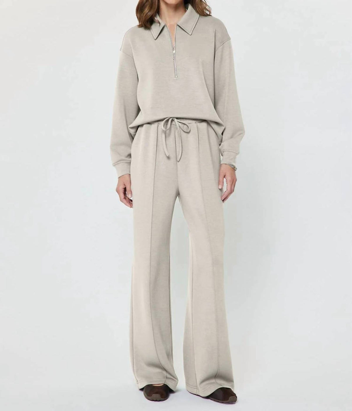 Current Air - Wide Leg Modal Drawstring Sweatpants
