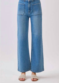 Letter To Juliet - Enzo Diamond Pocket Wide Leg Flare Jeans