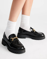 STEVE MADDEN Women's Lando Loafers in black - women's flats - alternate view