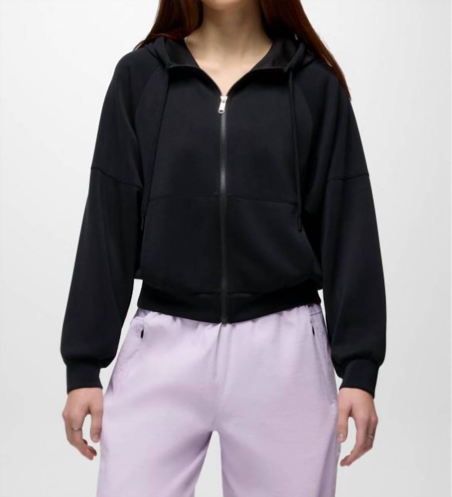 prAna Shea Soft Full Zip Top in black - women's top