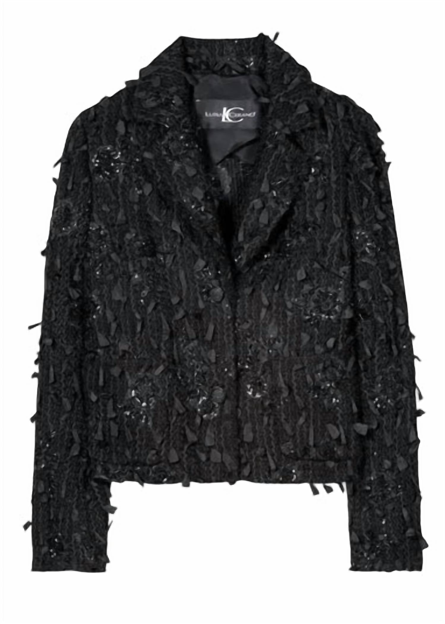 Luisa Cerano - Women's Glam Drop Tweed Blazer