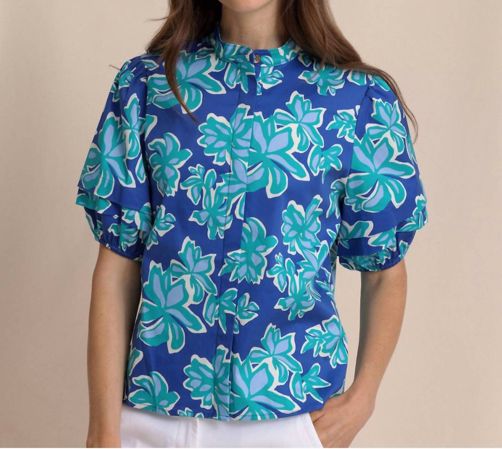 Southern Tide - Floral Payge Poplin Top