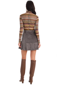ALLISON NEW YORK Maddix Mini Skirt in charcoal - women's skirt - view 5
