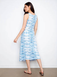 Charlie B - Faux Knot Detail Printed Midi Dress