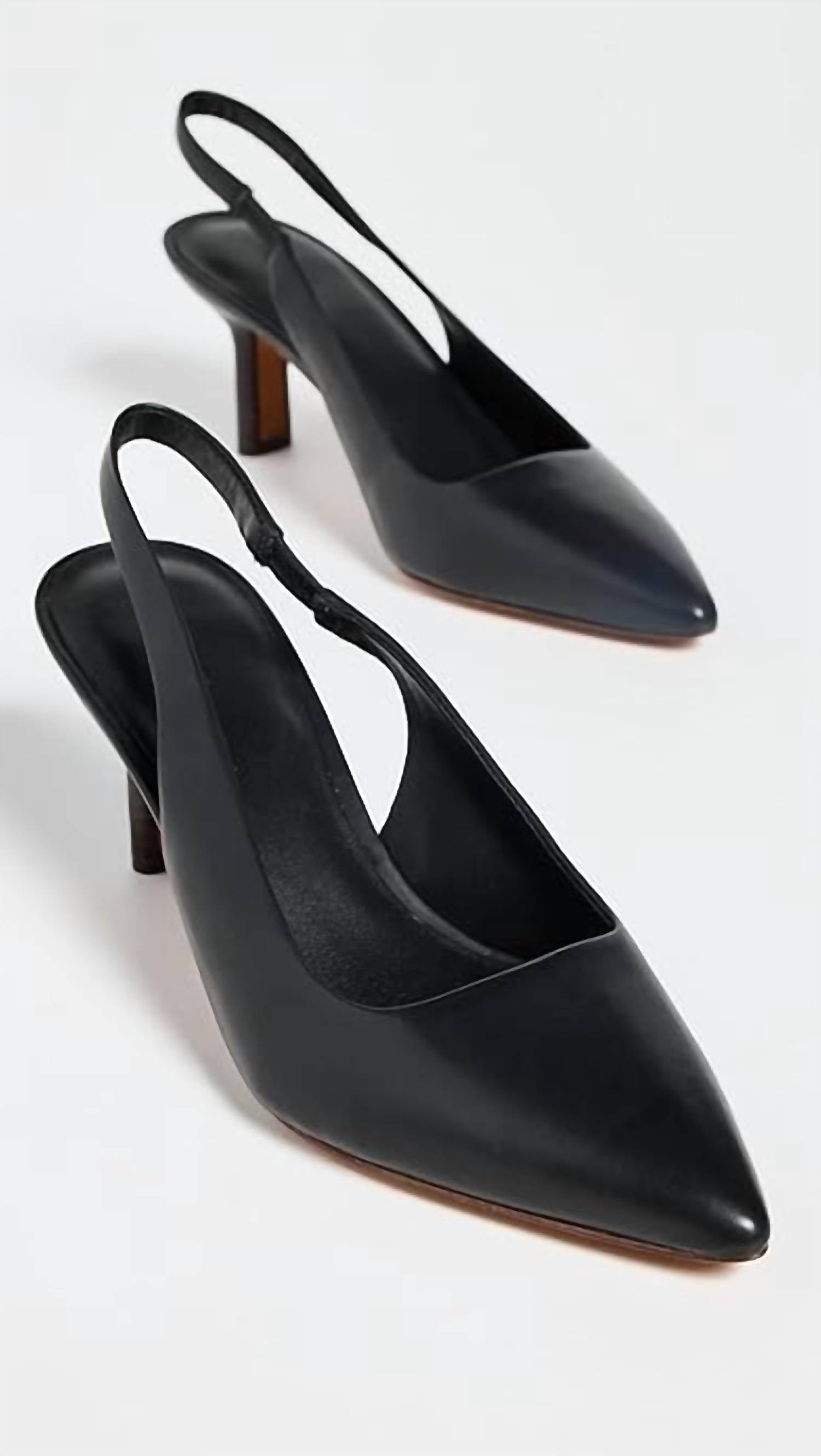Vince Women's Patrice Slingback Pumps in black 1 - women's heels - detail view