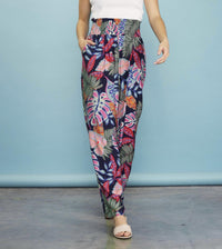 Skies Are Blue - Tropical Print Pants