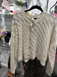 Alice + Olivia - Women's Buttons Crew Neckline Cardigan