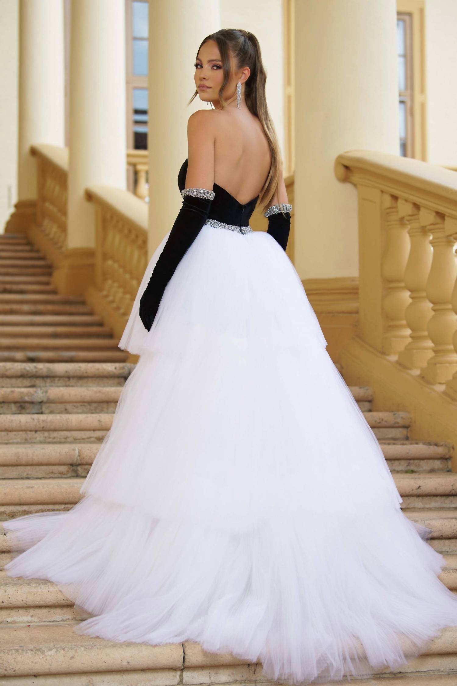 Ava Presley - Strapless Sweetheart High Low Tulle Gown