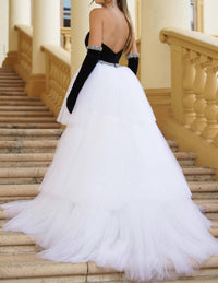 Ava Presley - Strapless Sweetheart High Low Tulle Gown