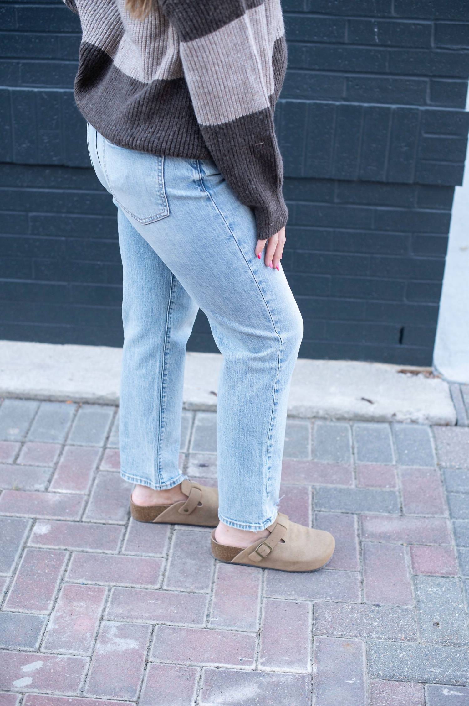 DAZE Women's High Rise High Key Jeans in blue - women's jeans - detail view