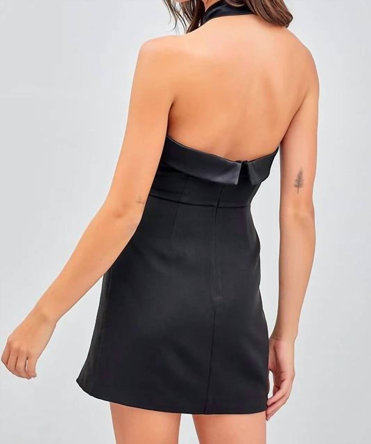 Dobe - Cross Neck Side Slit Dress