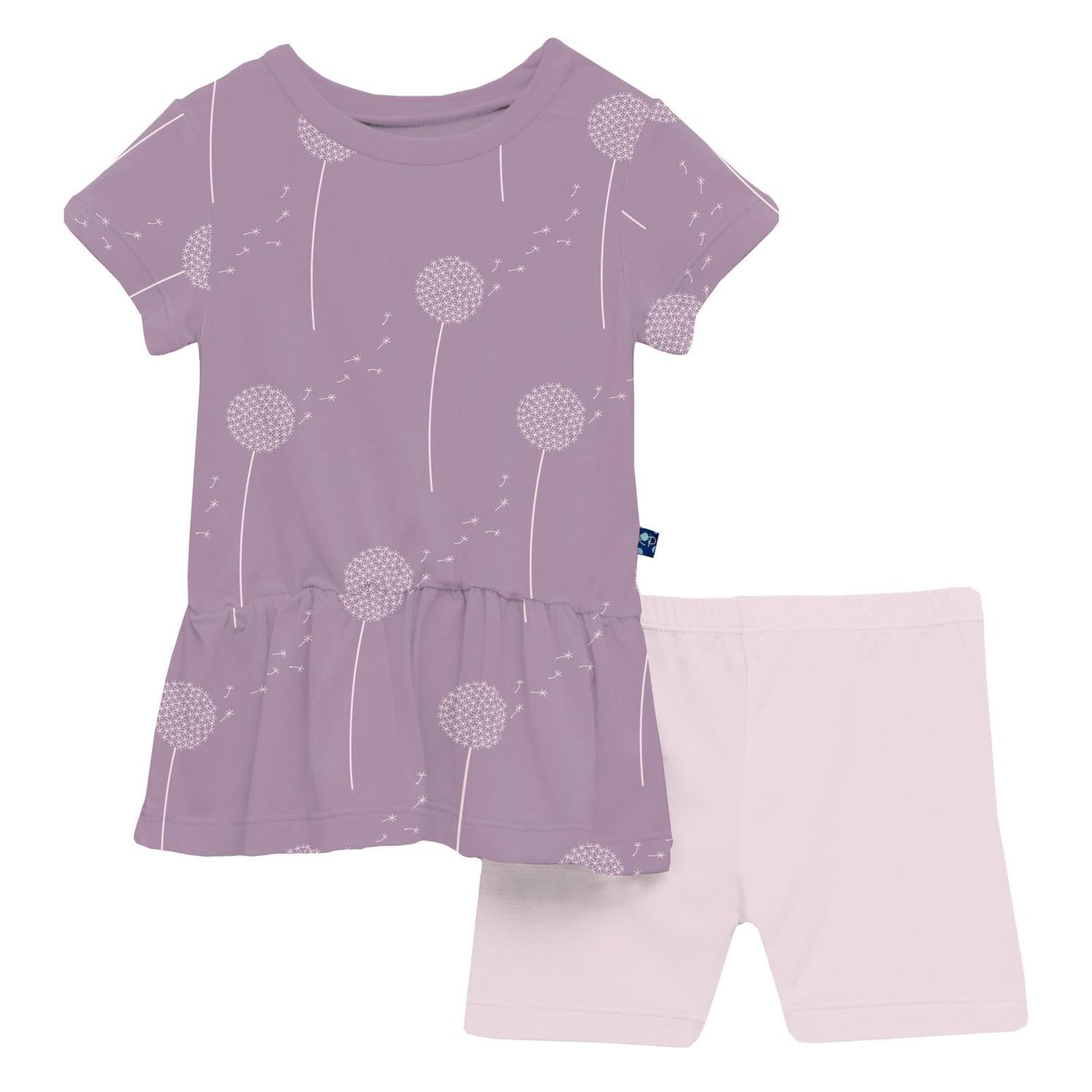 KicKee Short Sleeve Pajama Set, Year Round Solid