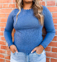 Current Air - Aegean Pointelle Sweater