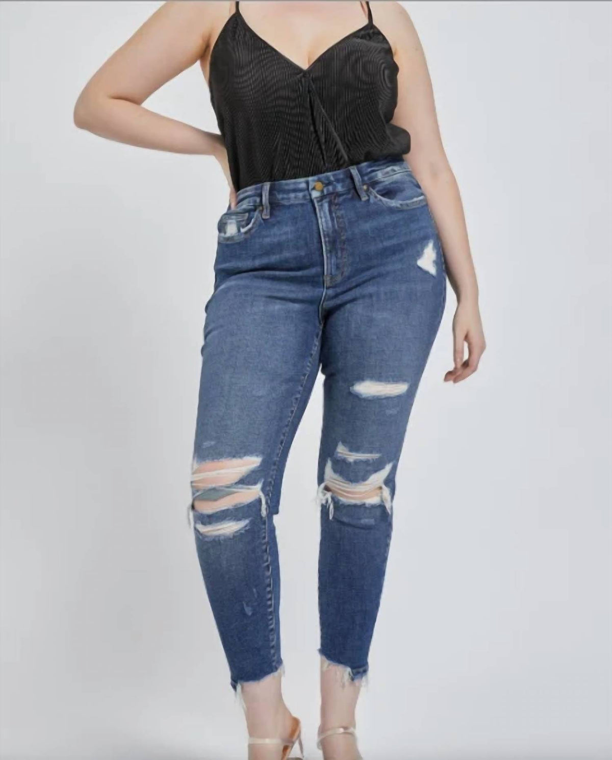 Mica Denim - High Rise Ankle Skinny Jeans - Plus