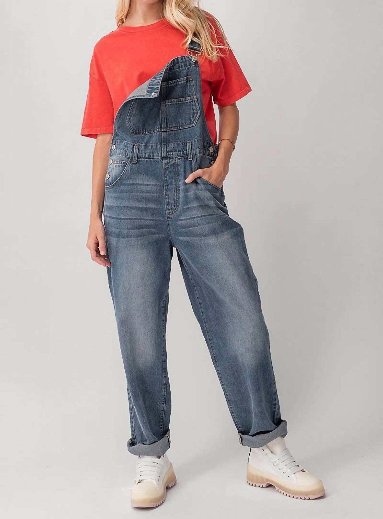 Urban Daizy - Relaxed Fit Denim Overalls
