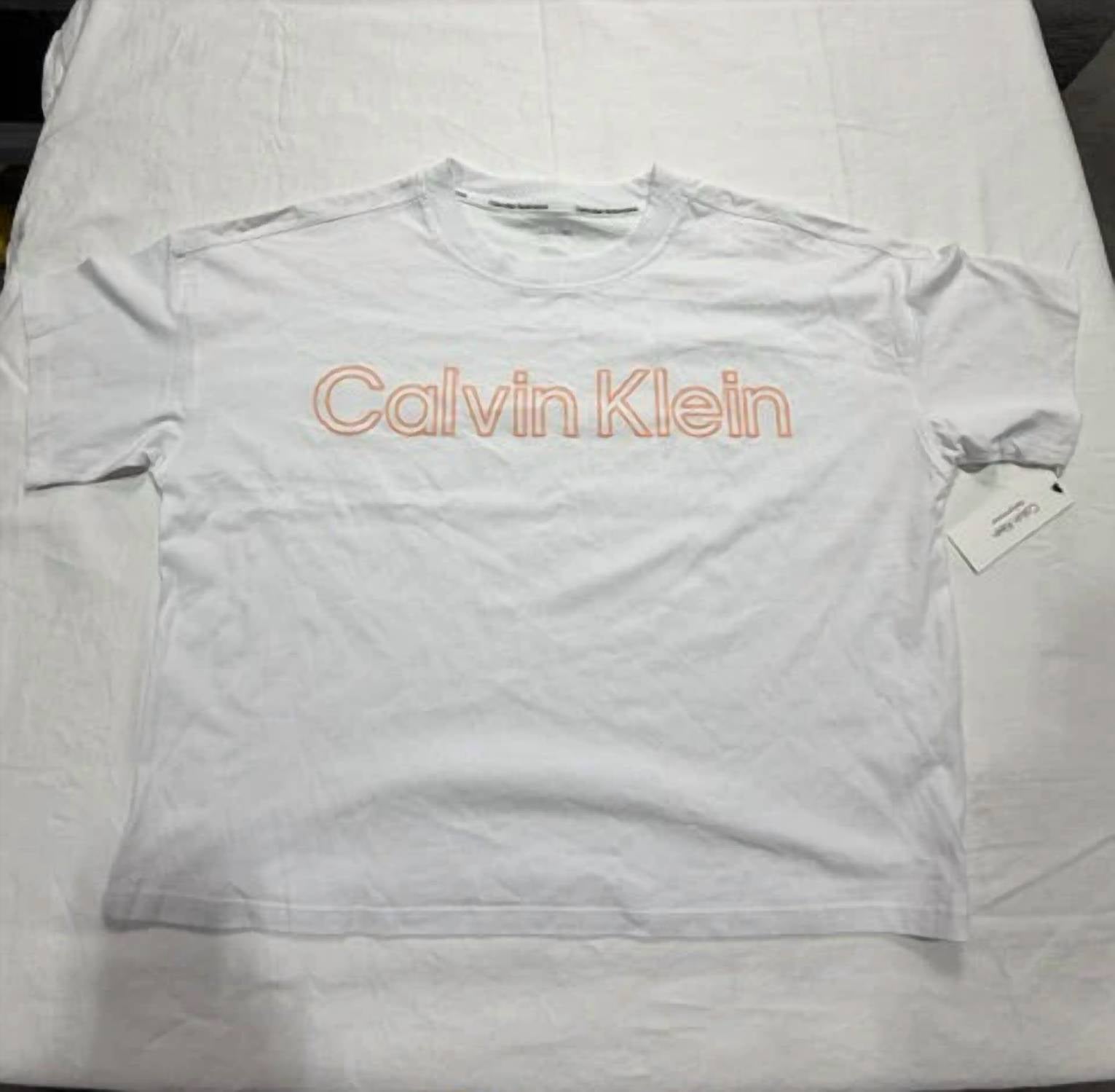 Calvin Klein - Women's Performance Puff Outline Logo Tee