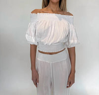 Romi The Brand Leah Off The Shoulder Top in white - women's shirt
