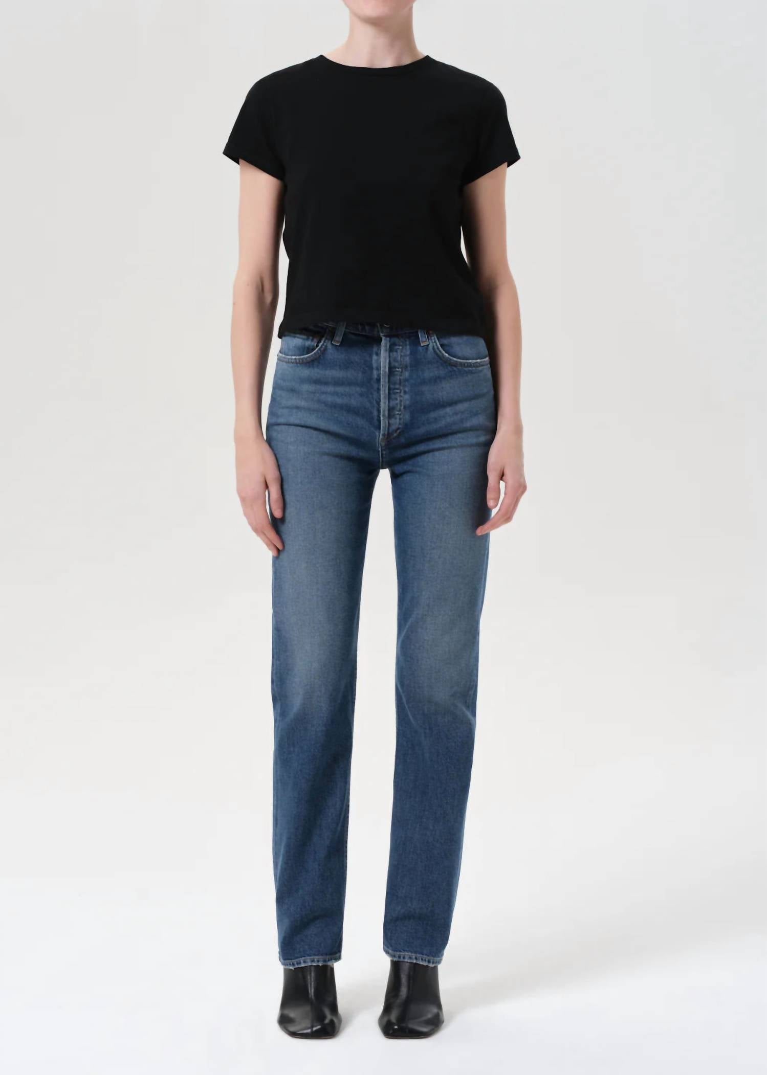 Agolde - 90’s Pinch Waist High Rise Straight Long Jeans