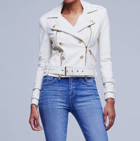 L'Agence - Billie Belted Leather Jacket