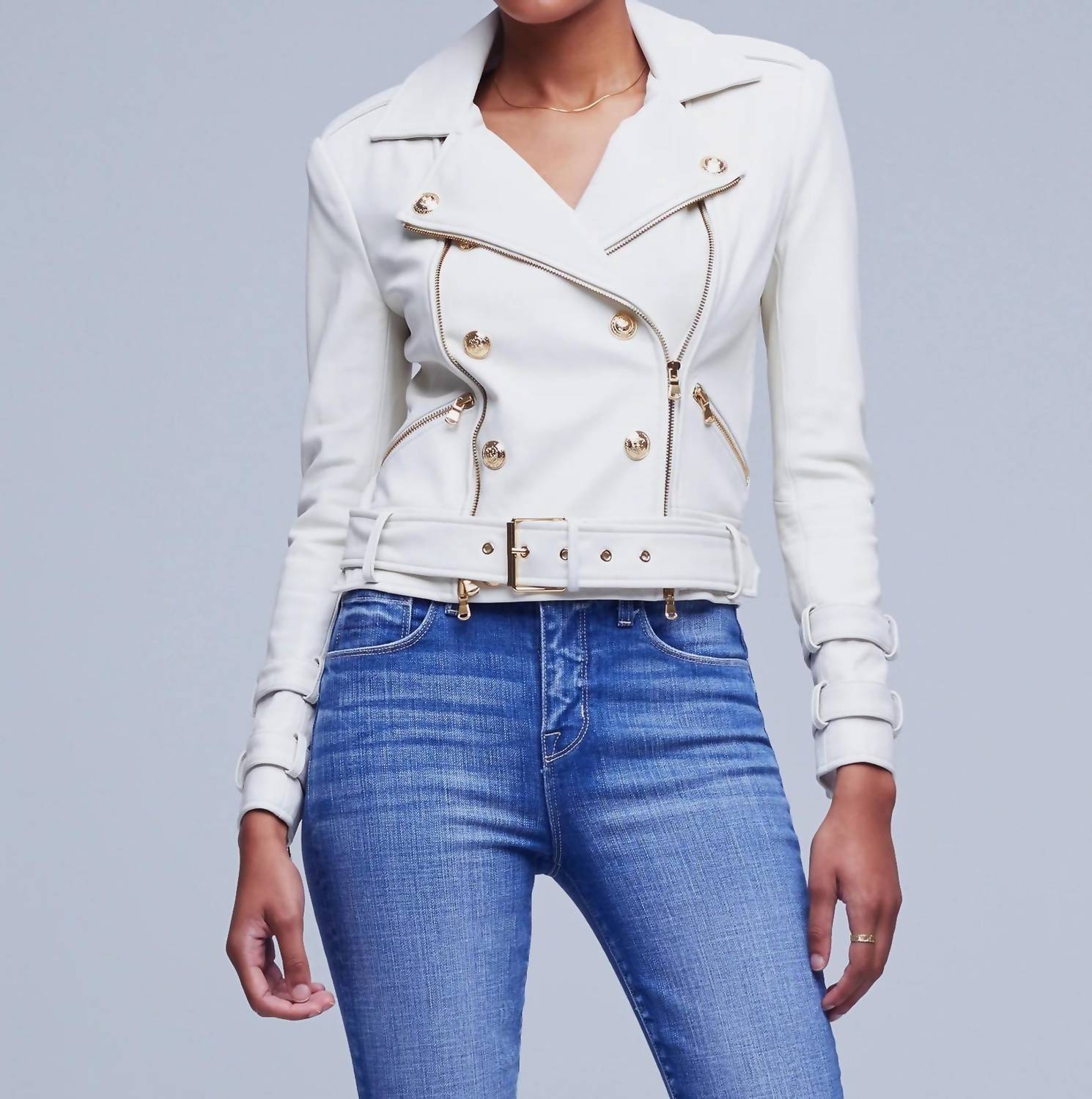 L'Agence - Billie Belted Leather Jacket