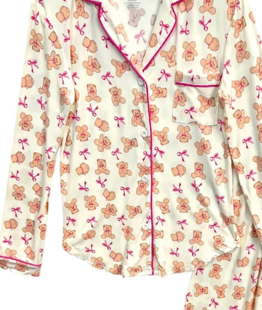 Katie J Nyc - Teen's Maia Teddy Bear Pajama Pant Set