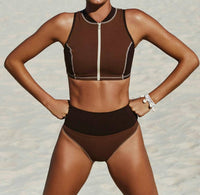 It'S Now Cool - Contour Zip Crop Top