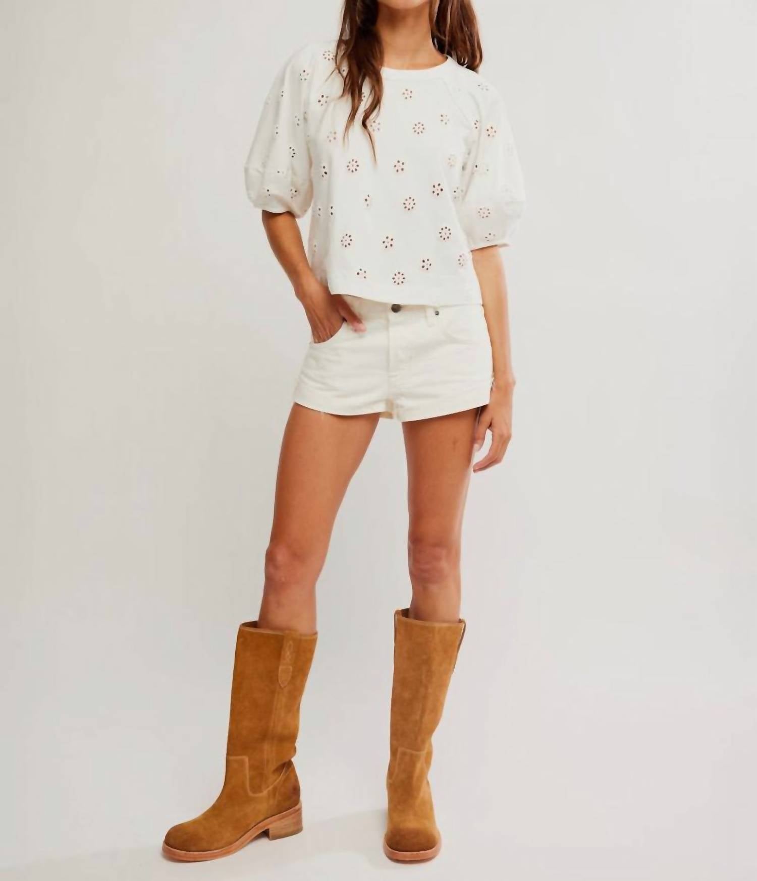 Free People - Jessie Eyelet Tee