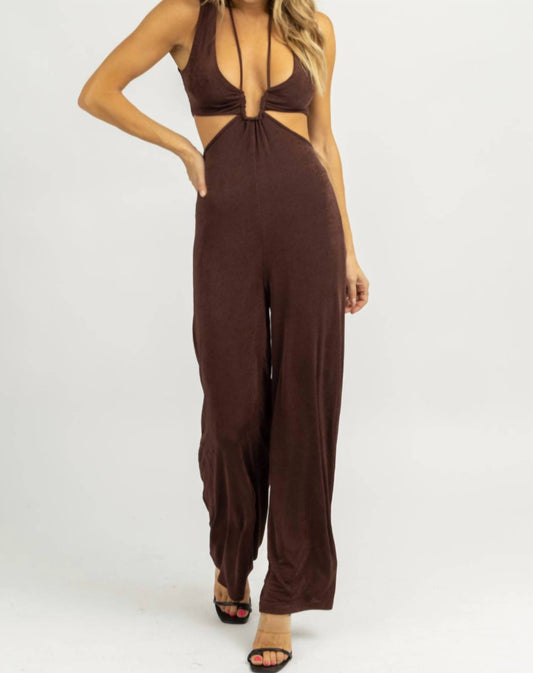 HALTER TIE SLEEVELESS JUMPSUIT