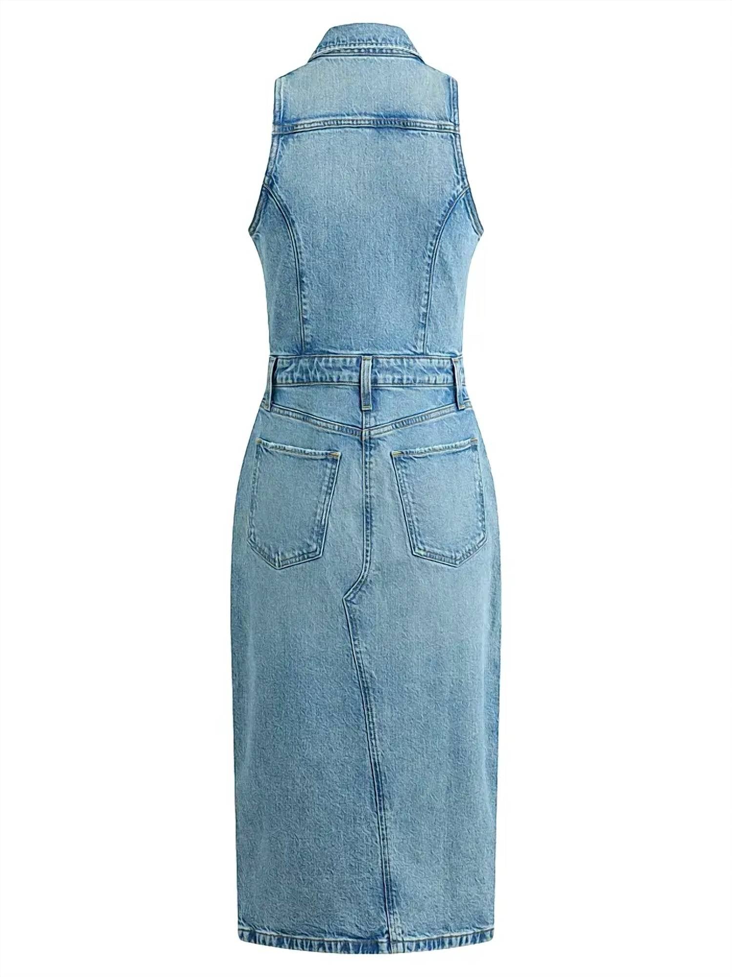 Favorite Daughter - The Halter City Denim Midi Dress