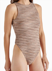 STEVE MADDEN Rib Sleeveless Bodysuit - women's shirt - detail view