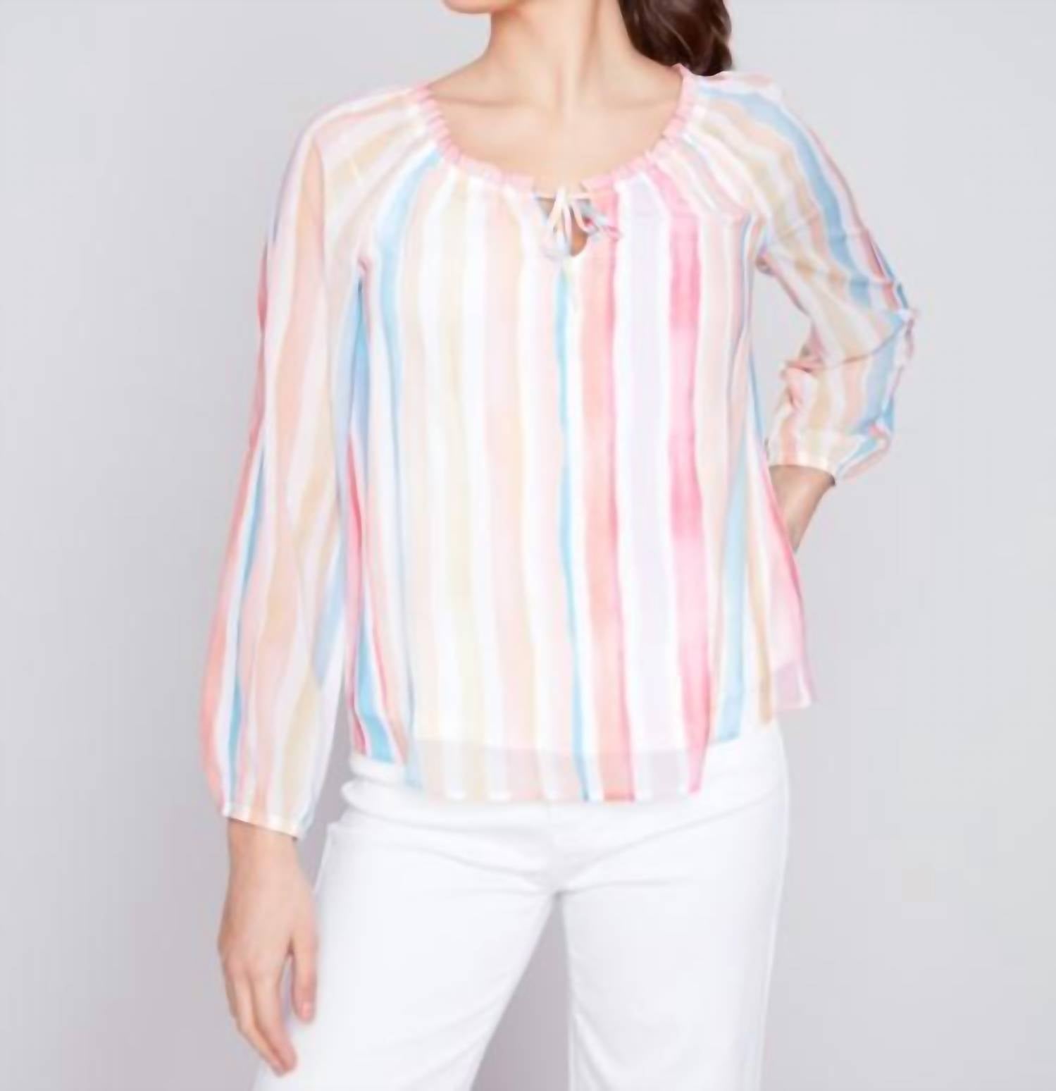Charlie B - Island Time Chiffon Blouse