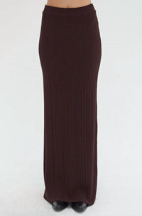 Crescent - Ribbed Knit Max Skirt