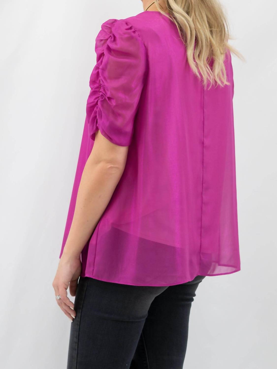 Adrienne - Sheer Metallic Top