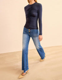 Ulla Johnson - Asha Ruched Long Sleeve Top