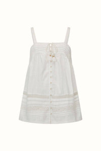 SPELL Stevie Lace Cami Top in camellia - women's shirt - alternate view