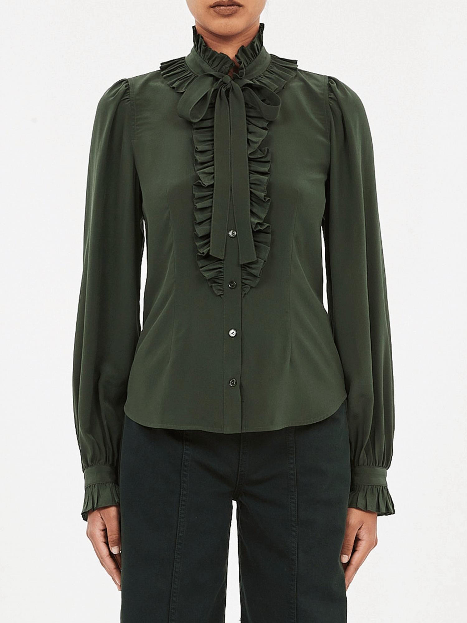 Ulla Johnson - Catroux Silk Long Sleeve Button Front Blouse