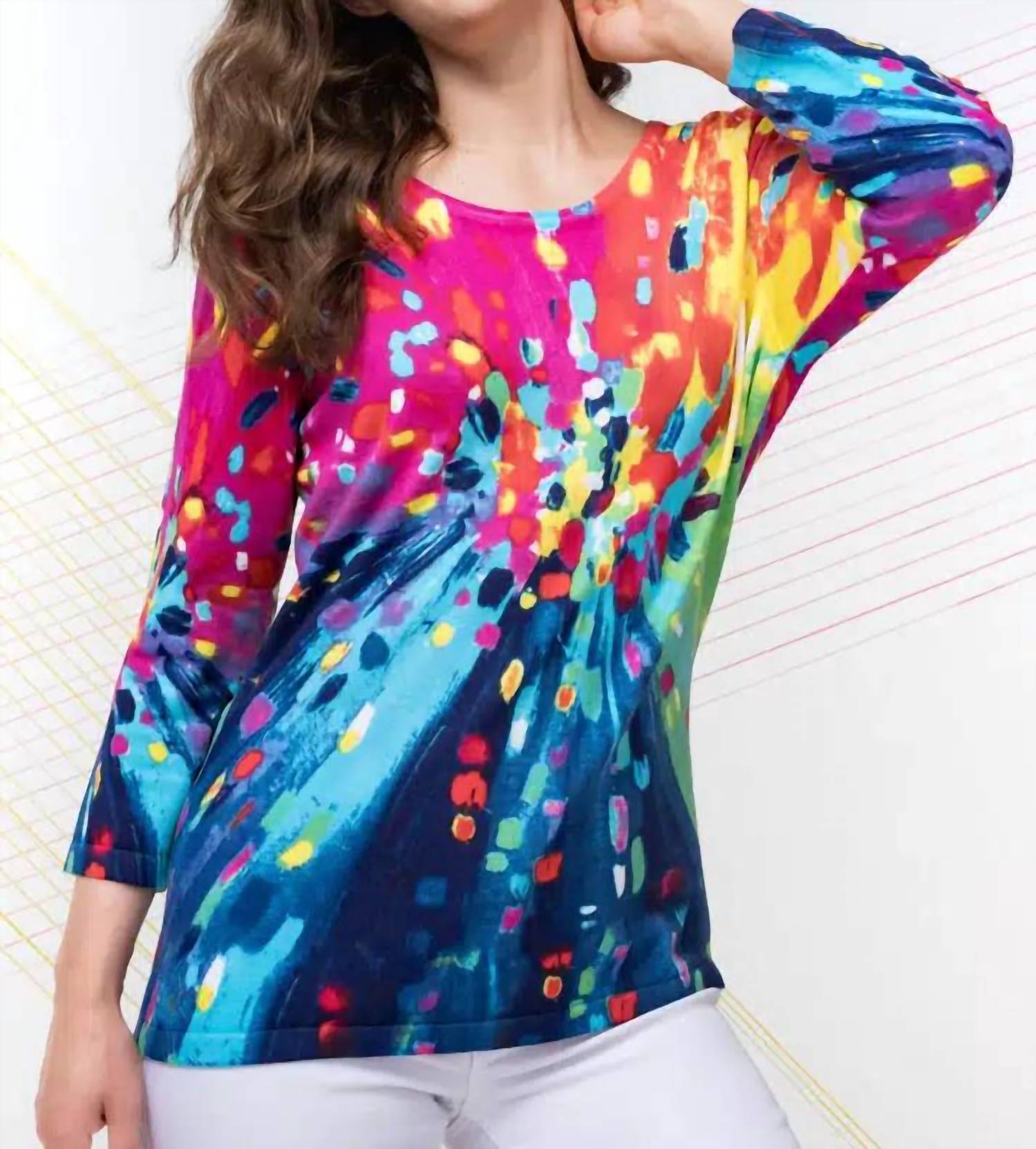 Alison Sheri - Pullover Sweater in Tie Dye